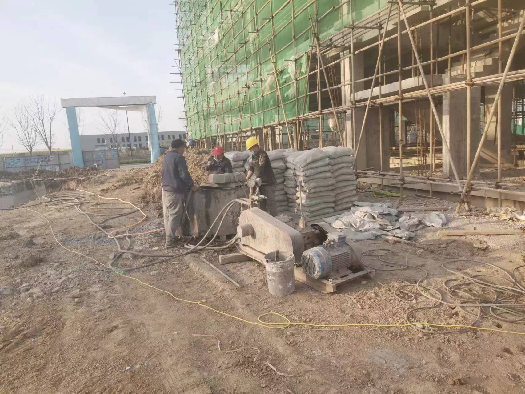 子洲别墅下沉注浆